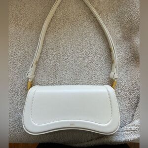 JW PEI White Leather Shoulder Bag